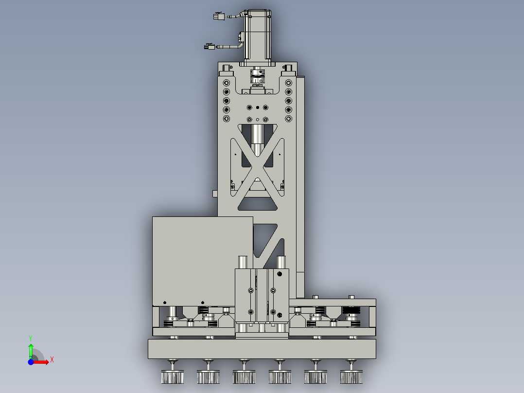 Z轴毛刷组件前视图