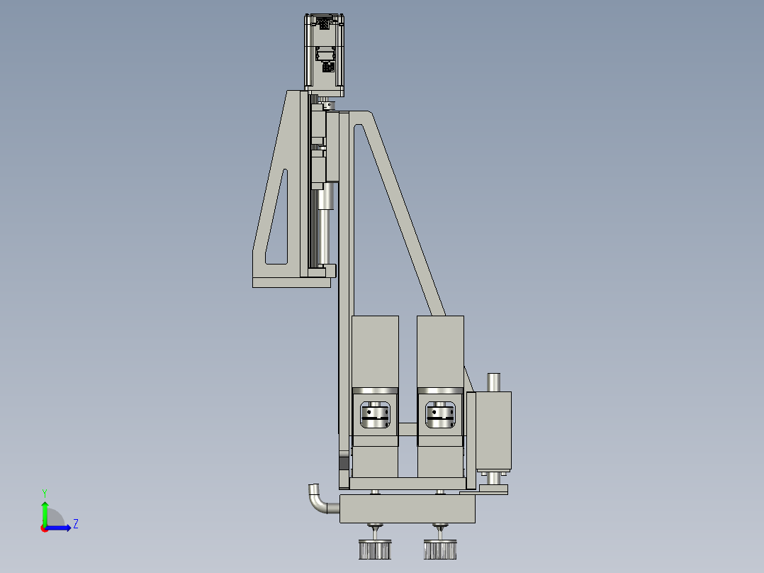 Z轴毛刷组件左视图