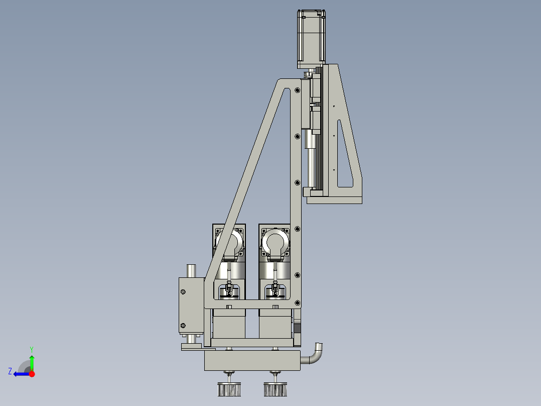 Z轴毛刷组件右视图