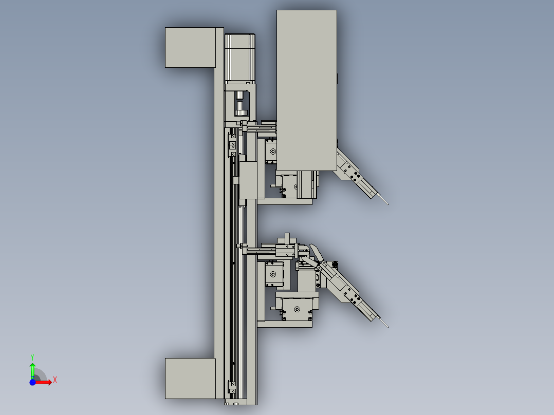 穿探温线组件前视图