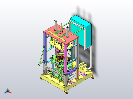 一款非标电机转子矫正机三维模型