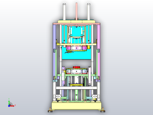 一款非标电机转子矫正机三维模型前视缩略图