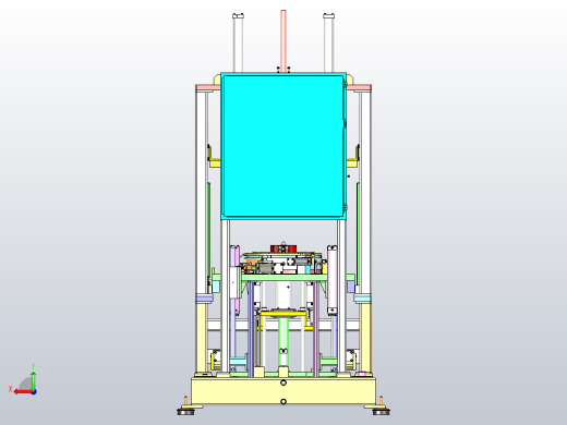 一款非标电机转子矫正机三维模型后视缩略图