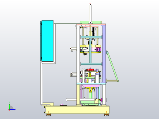 一款非标电机转子矫正机三维模型左视缩略图