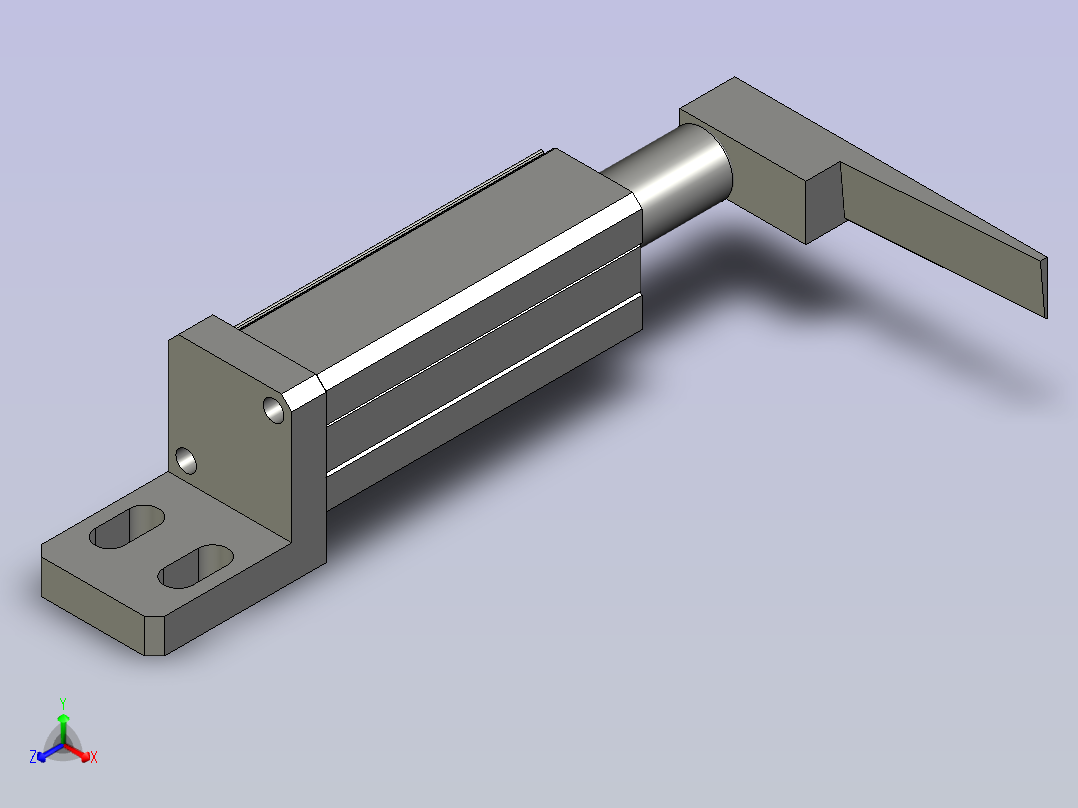 推空托盘气缸机构XLXPRTSLXPRT正等轴测图