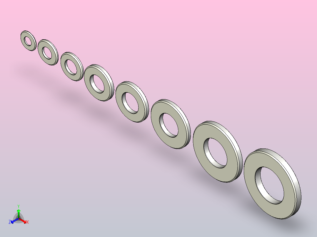 平垫圈DIN125B (ISO7090)主视图