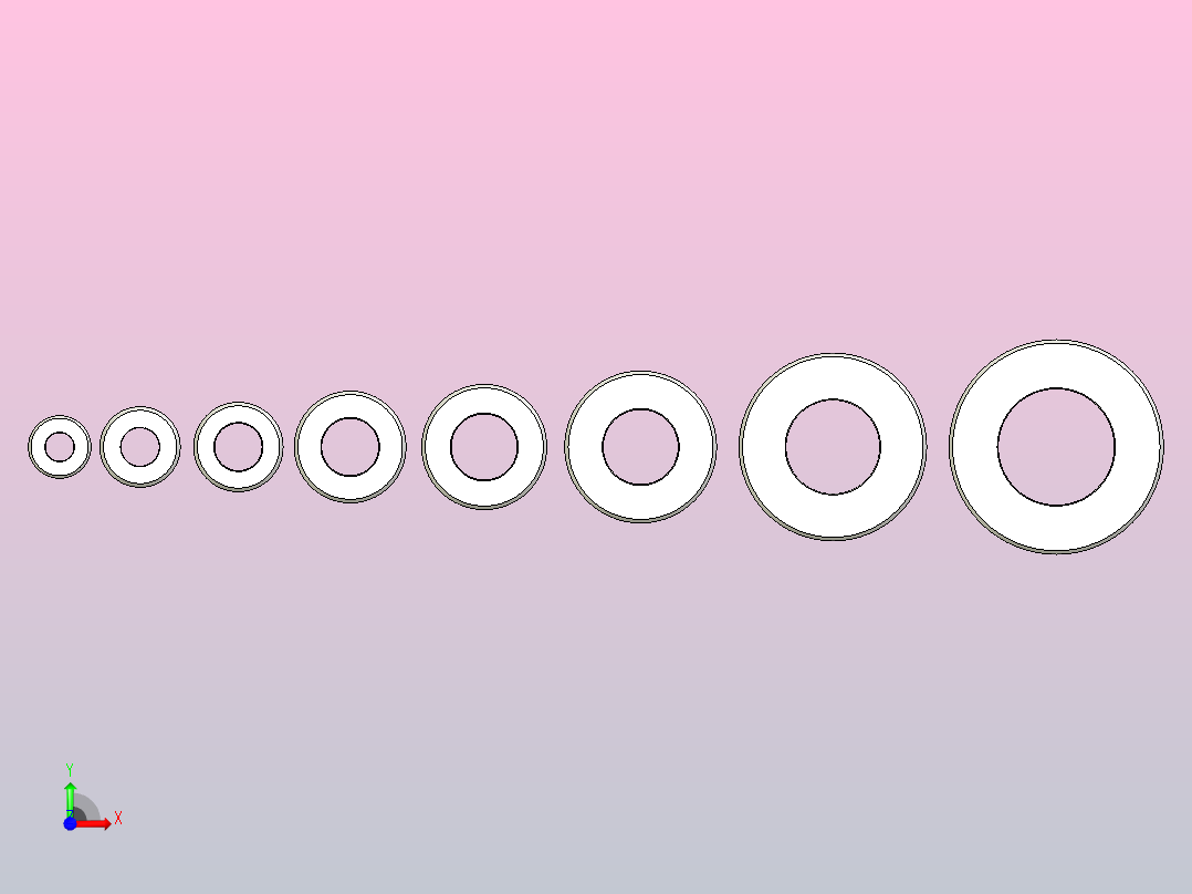 平垫圈DIN125B (ISO7090)前视图