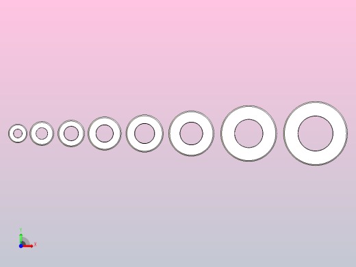 平垫圈DIN125B (ISO7090)前视缩略图