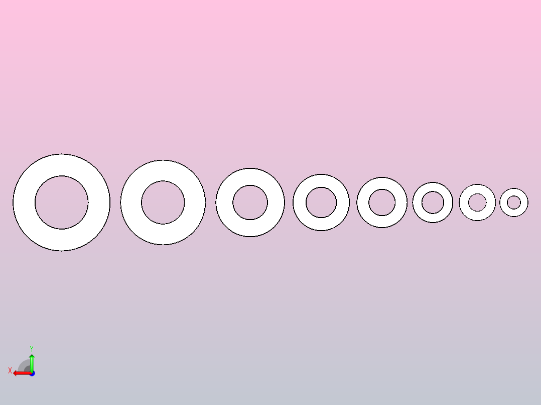 平垫圈DIN125B (ISO7090)后视图