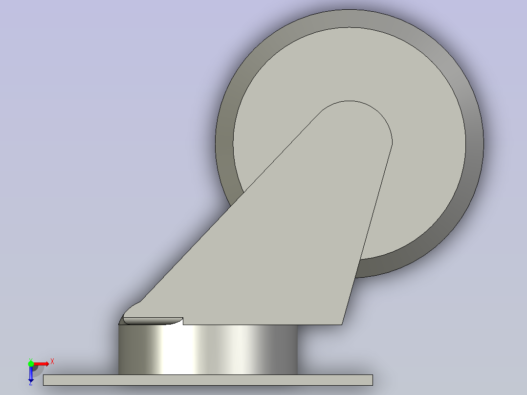 C320SEUA3140B13寸万向轮俯视图