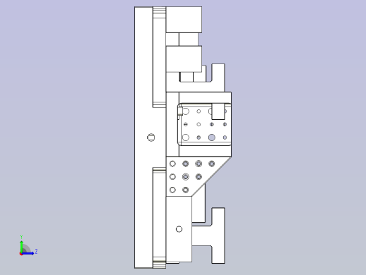 蓝系组合夹具左视缩略图