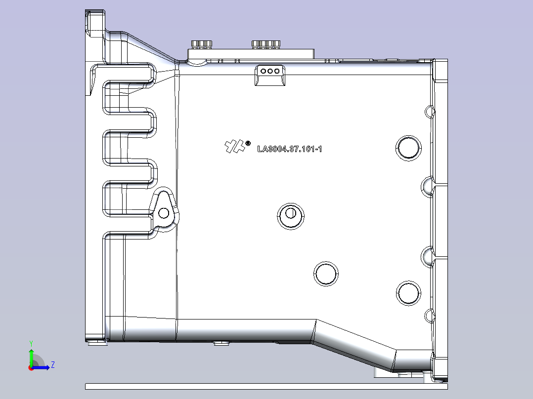 一款手动封堵夹具模型左视图