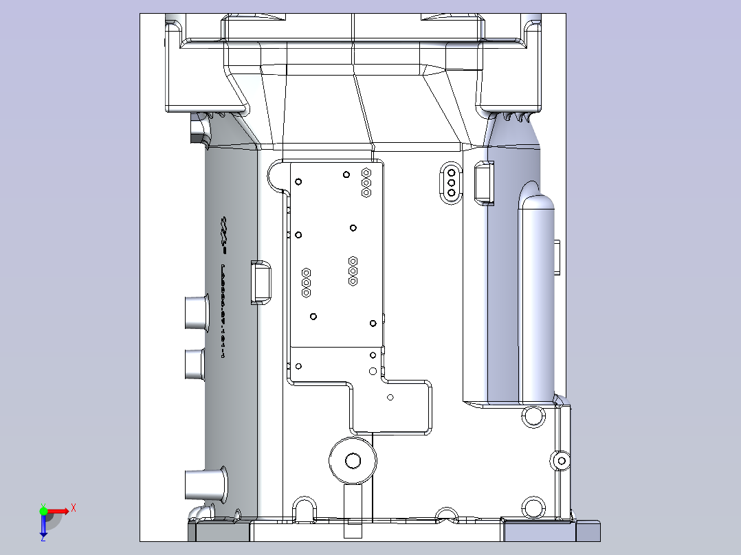 一款手动封堵夹具模型俯视图