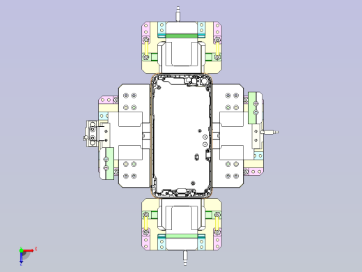 iPhone手机中心定位夹具3D俯视缩略图
