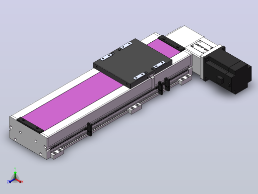 DMB150-RTCR同步带模组直线模组（电机右折）[DMB150-L90S300-DT750-C2D-RTCR]正等轴测缩略图