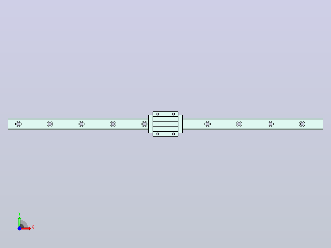 TRS25FN-XN低组装法兰型TRS-F直线导轨前视图