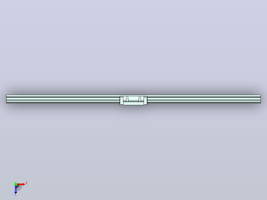 TRS25FN-XN低组装法兰型TRS-F直线导轨俯视图