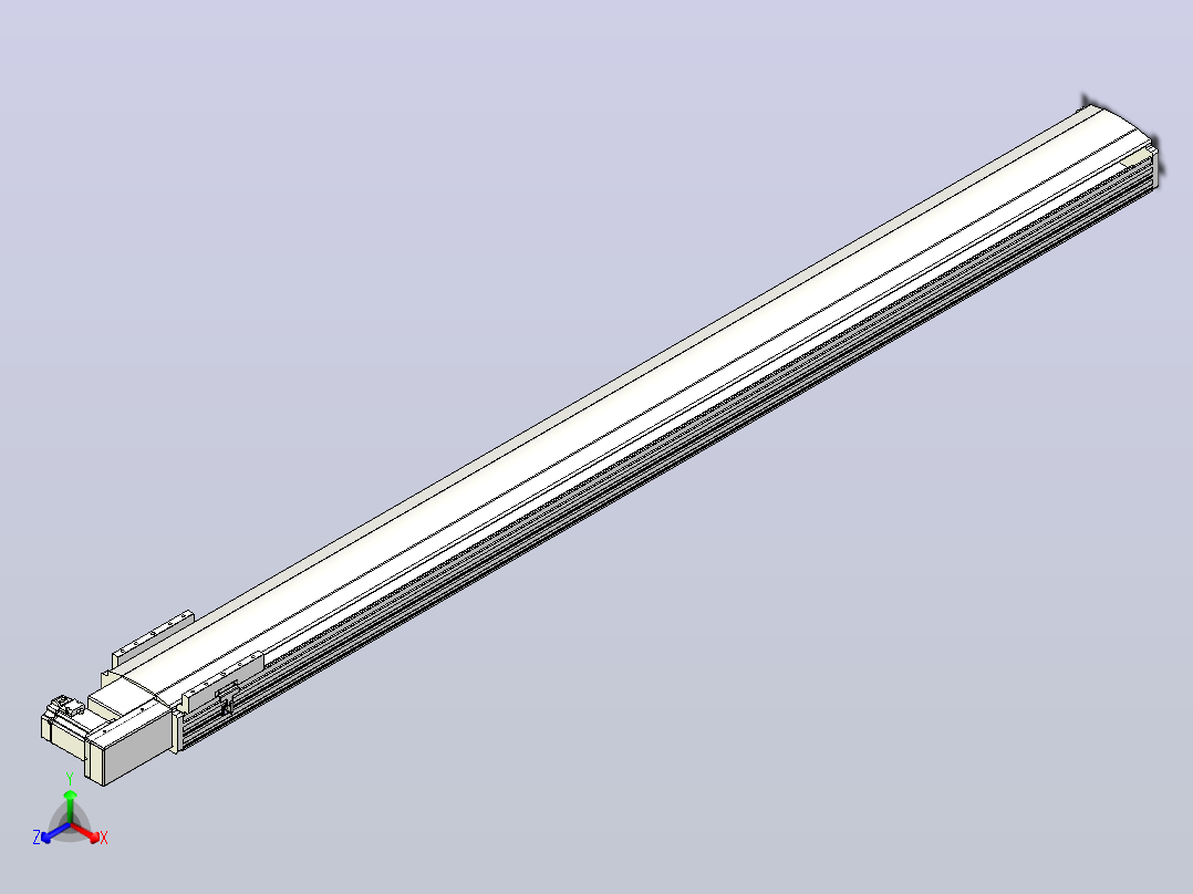 皮带直线轴半封闭可选导轨TPA-HNB-202D-140-L2250-MR-C-P75-N3主视图