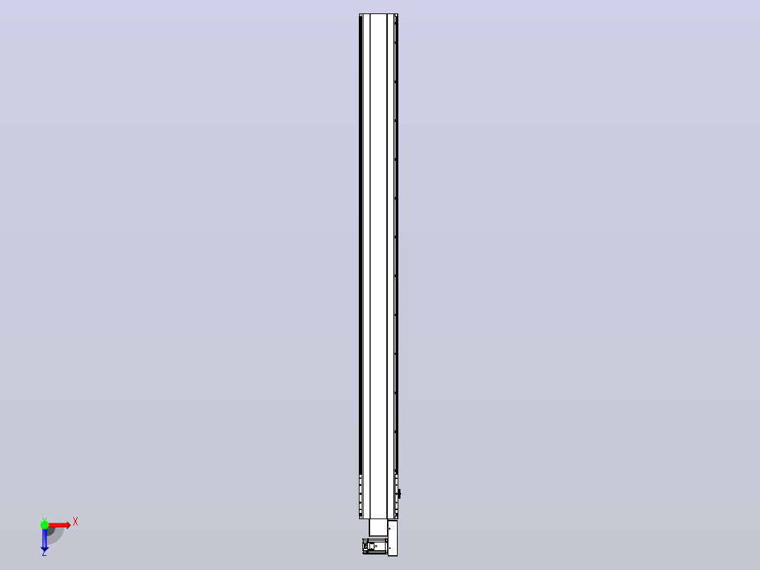 皮带直线轴半封闭可选导轨TPA-HNB-202D-140-L2250-MR-C-P75-N3俯视图