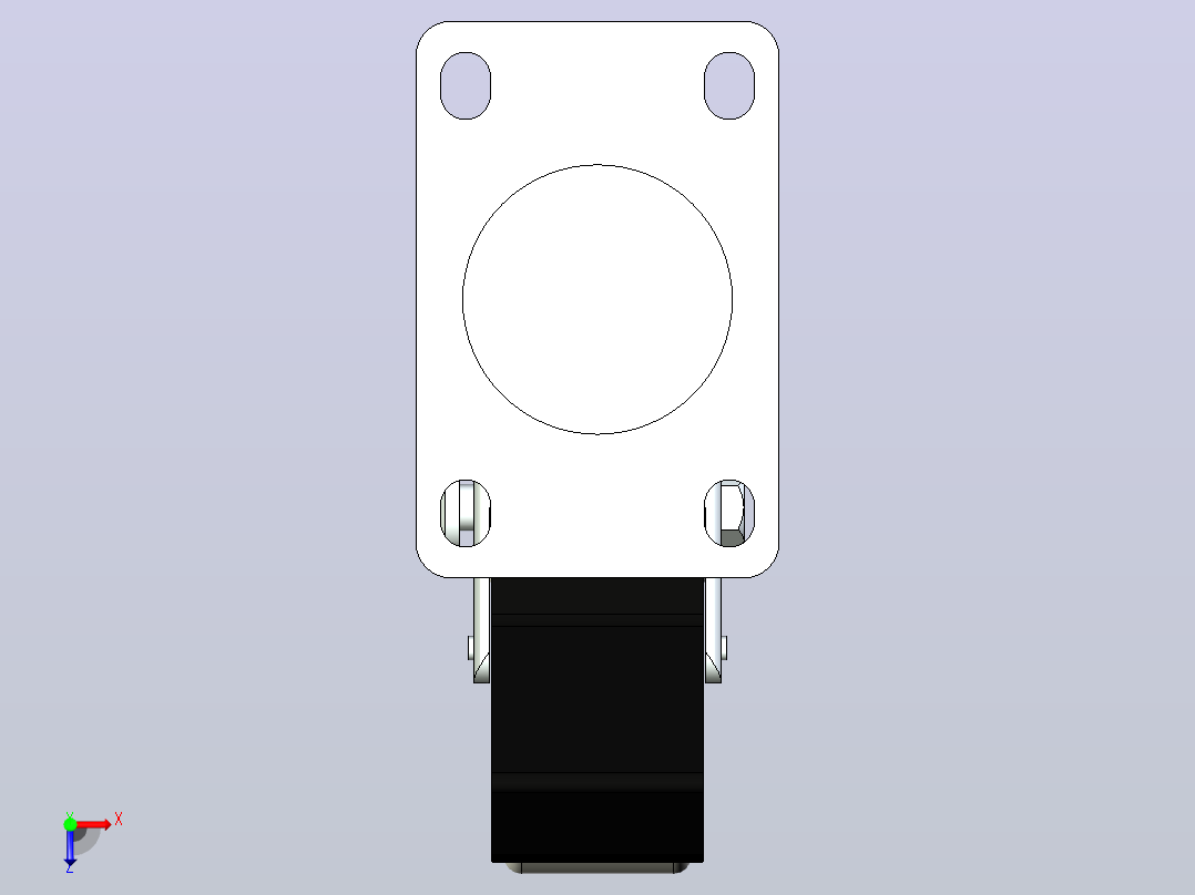 脚轮CKR02-D125-PB俯视图