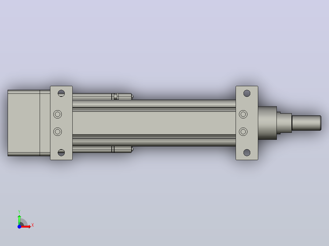RKD50-100-P-LB-75-B3折返电动缸前视图