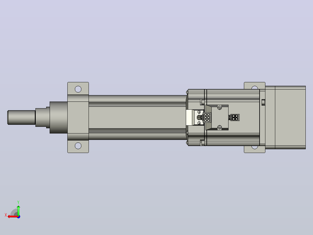 RKD50-100-P-LB-75-B3折返电动缸后视图