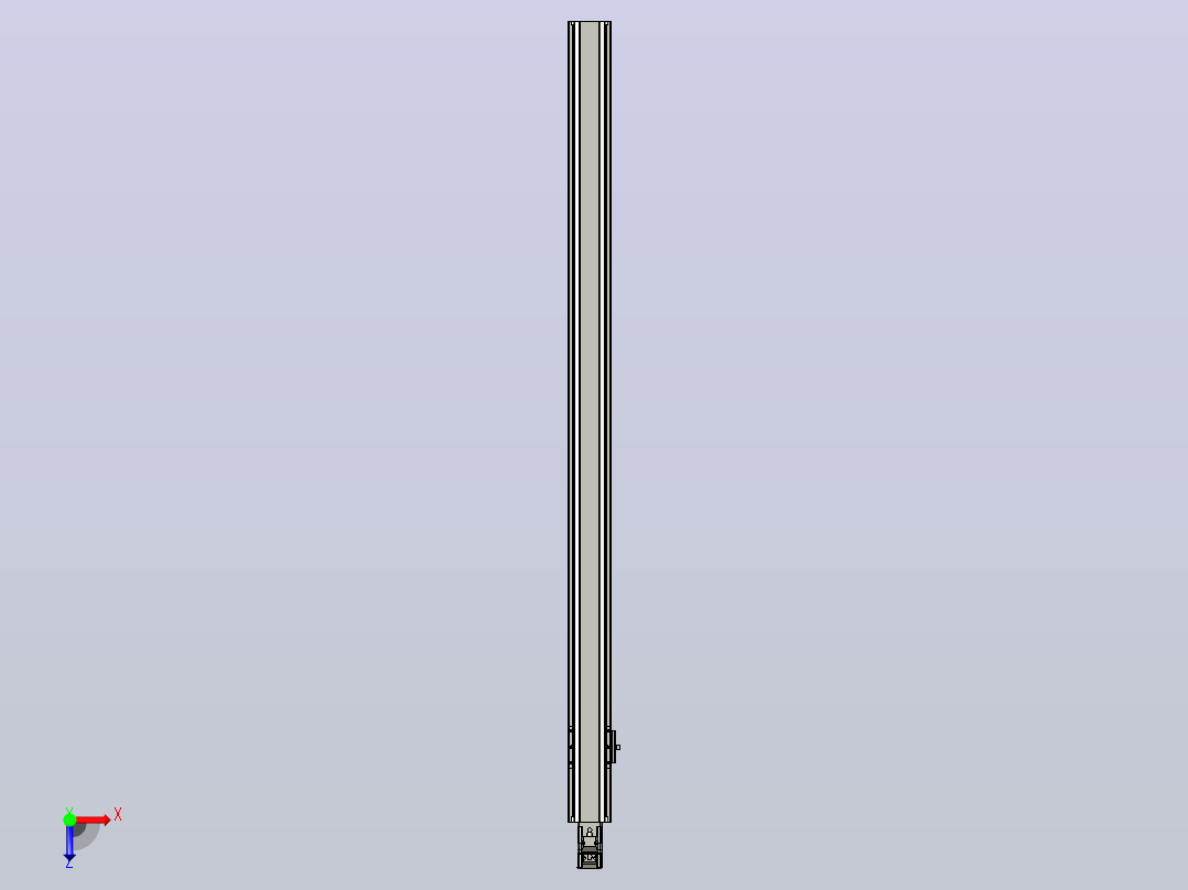 日规模组半封闭丝杆TPA-HNR-65S-1610C-L1050-M-C-P10-N3俯视图
