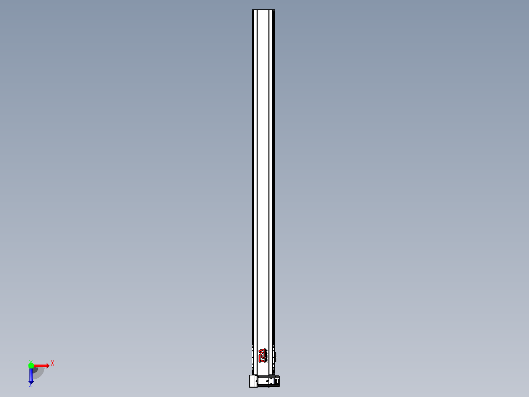 皮带直线轴半封闭可选导轨TPA-HNB-120D-110-L1700-LU-Y-P40-N3俯视图