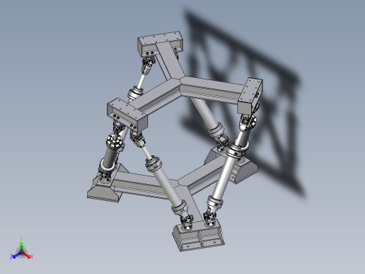 并联机器人octahedral-hexapod-mechanism-parallel-robot INV STP IGS STL