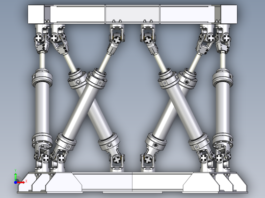 并联机器人octahedral-hexapod-mechanism-parallel-robot INV STP IGS STL前视缩略图