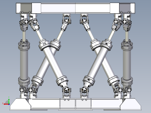 并联机器人octahedral-hexapod-mechanism-parallel-robot INV STP IGS STL后视缩略图