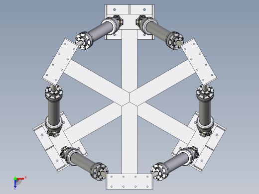 并联机器人octahedral-hexapod-mechanism-parallel-robot INV STP IGS STL俯视缩略图