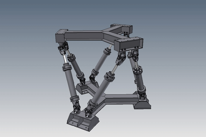 并联机器人octahedral-hexapod-mechanism-parallel-robot INV STP IGS STL