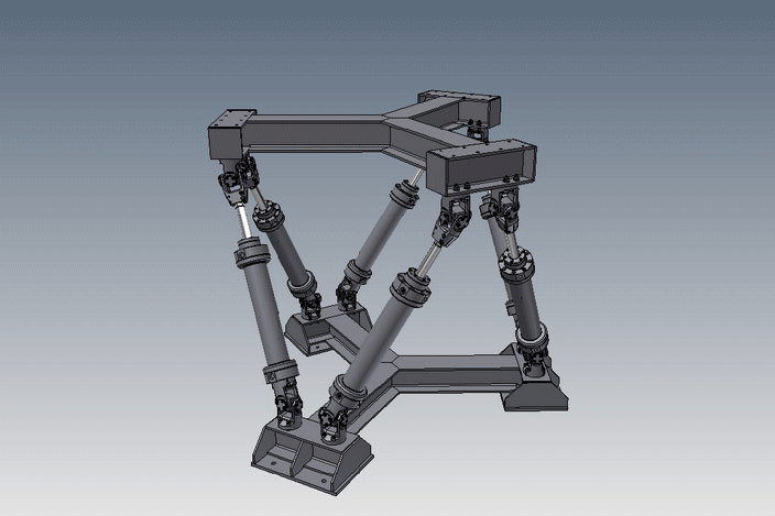 并联机器人octahedral-hexapod-mechanism-parallel-robot INV STP IGS STL