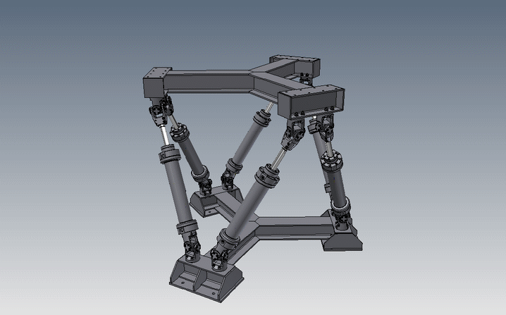 并联机器人octahedral-hexapod-mechanism-parallel-robot INV STP IGS STL