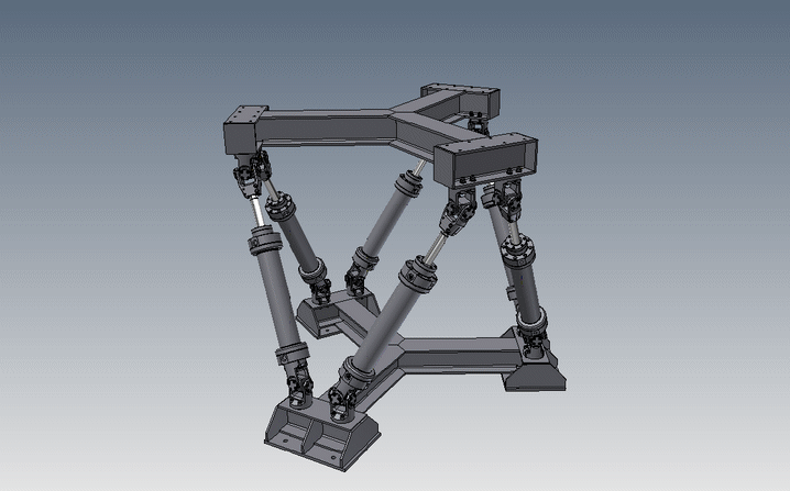 并联机器人octahedral-hexapod-mechanism-parallel-robot INV STP IGS STL