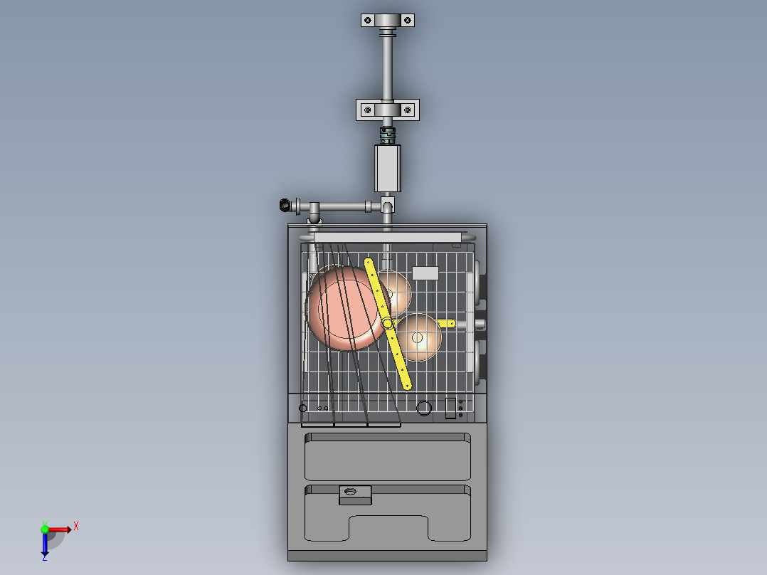 新型洗碗机sw18可编辑俯视图
