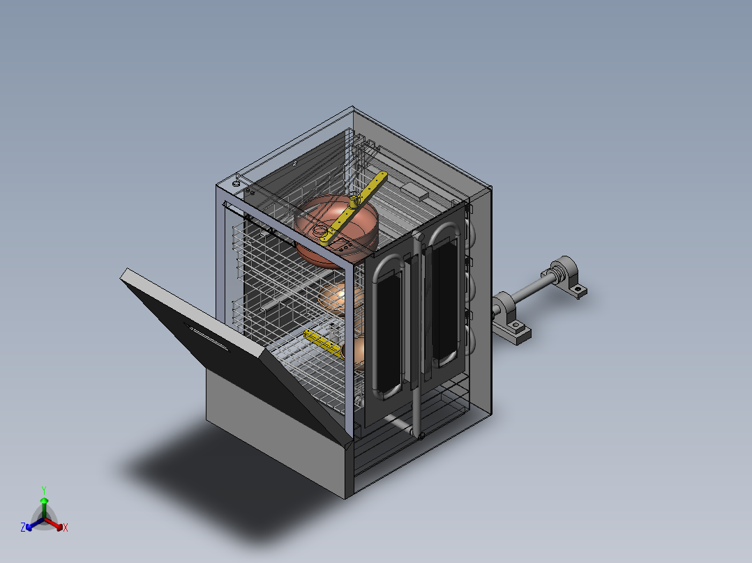 新型洗碗机sw18可编辑正等轴测图