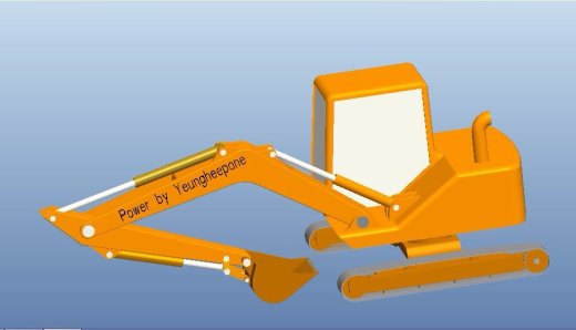 小型履带式挖掘机3D模型缩略图