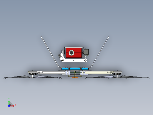 四轴飞行器3D模型前视缩略图