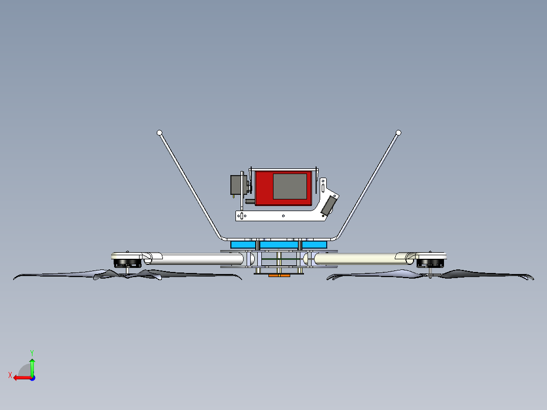 四轴飞行器3D模型后视图