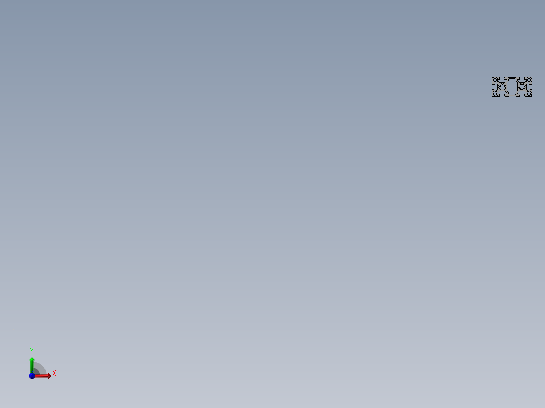 70种铝型材3D图（15~100系列前视图