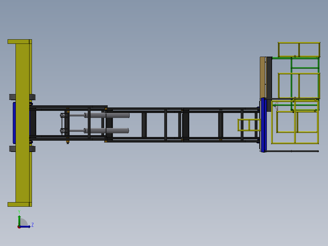 2000x5000剪式升降机3D图纸 F236左视图