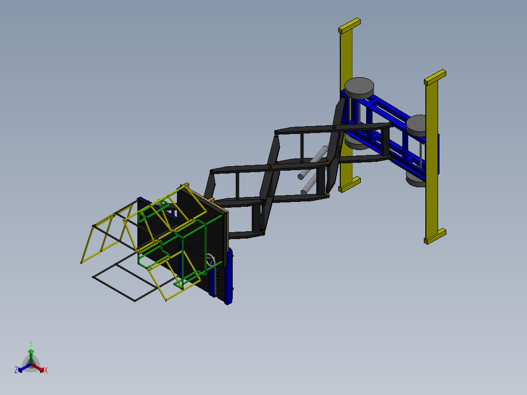2000x5000剪式升降机3D图纸 F236正等轴测图
