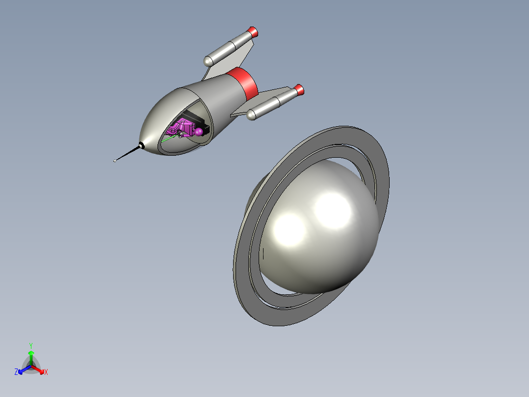 宇宙太空正等轴测图