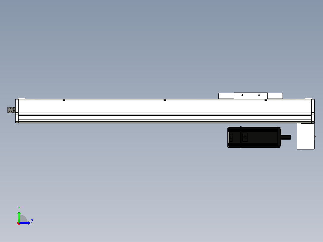 Toyo东佑达直线模组-ECH14-600-BM-400W+煞車左视图