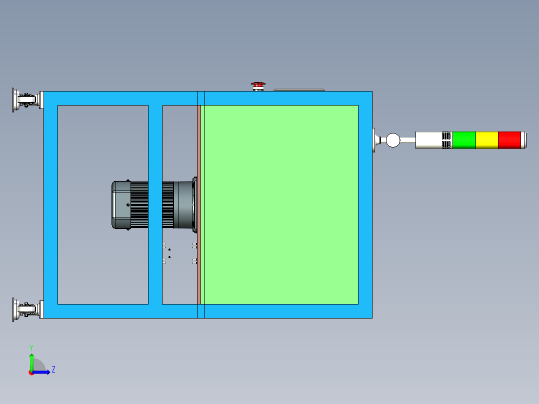 上料机架组立左视图