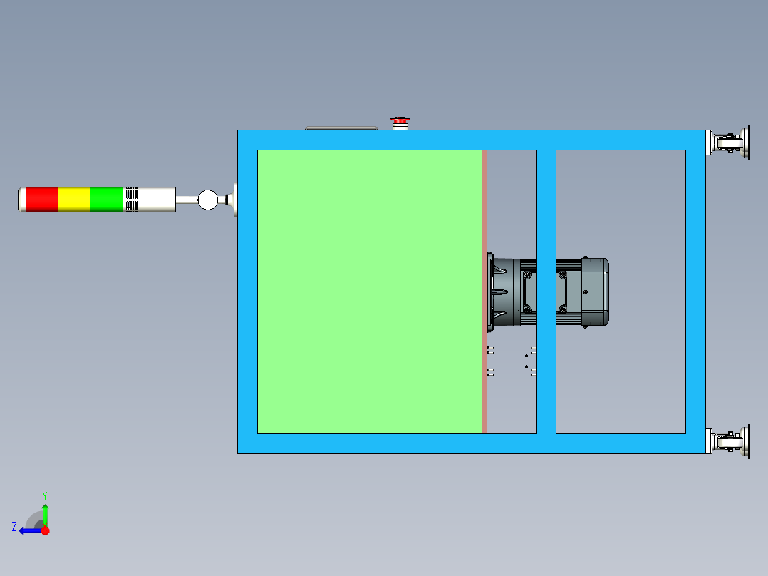 上料机架组立右视图