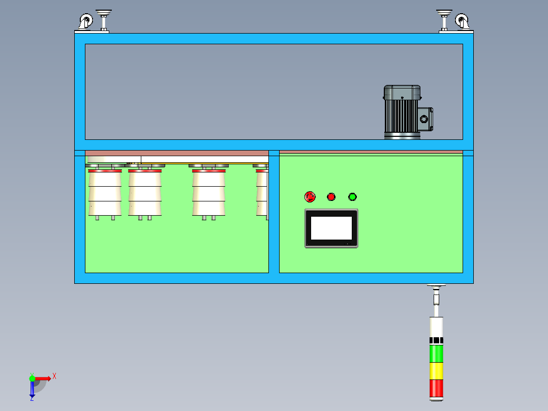 上料机架组立俯视图