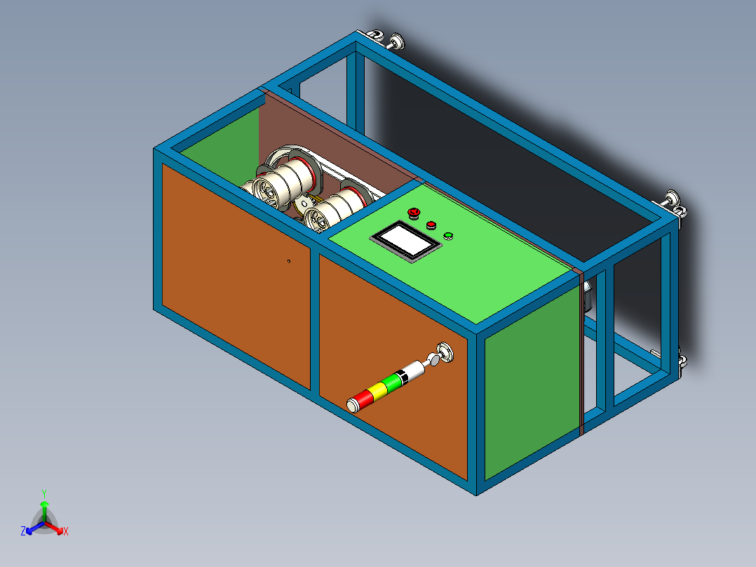 上料机架组立正等轴测图